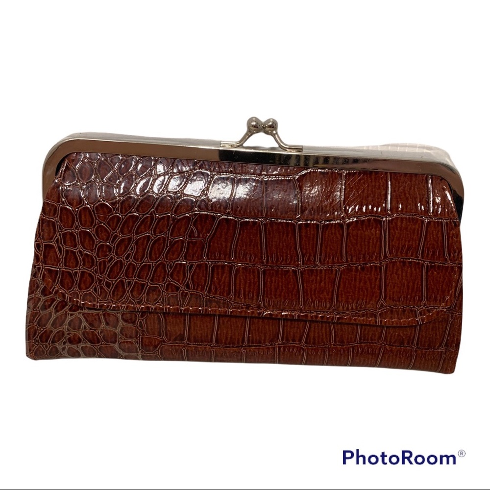 Brown clutch wallet
